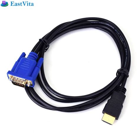 Eastvita 18m Hdmi To Vga Cable Hd 1080p Hdmi Male To Vga Male Video Converter Adapter For Pc