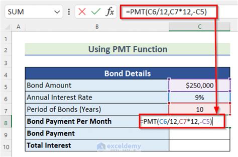 How To Calculate Bond Payments In Excel 2 Easy Methods Exceldemy