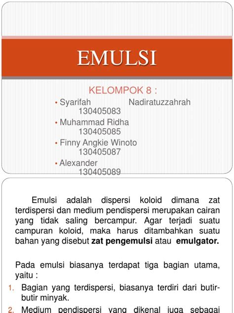 Pdf Kelompok Kimia Fisika Emulsi Dokumen Tips