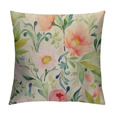 Canflashion Watercolor Flowers Print Farmhouse D Cor Colorful Vintage