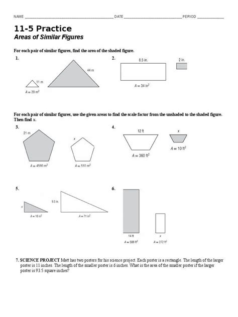 Proportions And Similar Figures Worksheet E Street Light