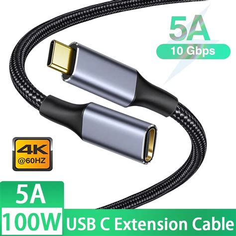 A Usb C C Ble D Extension M Le Femelle Gbps Gen Usb Cordon De