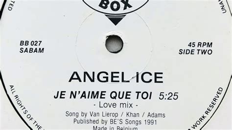 Angel Ice Je N Aime Que Toi Love Mix 1991 YouTube