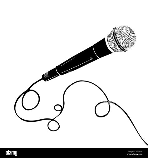 Mic Vector Icon Cartoon Vector Icon Isolated On White Background Mic