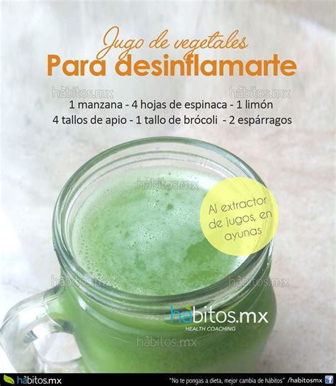 Jugo De Verduras Para Desinflamarte Hábitos Health Coaching