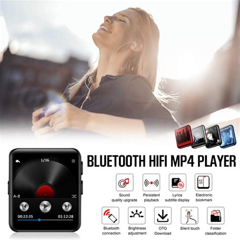 K1 Full Screen Bluetooth MP4 Player Touch Control Fashion Mini E-book Reading Video Playback ...