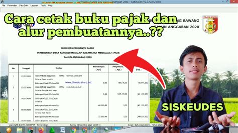 Cara Membuat Buku Kas Pembantu Pajak Disiskeudes Tutorial Seputar