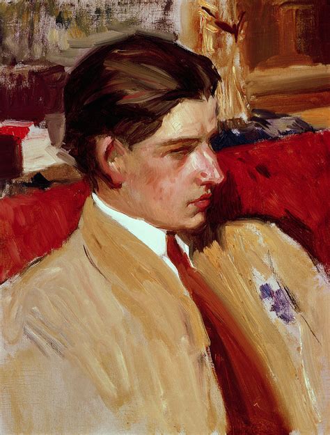 Self Portrait In Profile Painting By Joaquin Sorolla Y Bastida