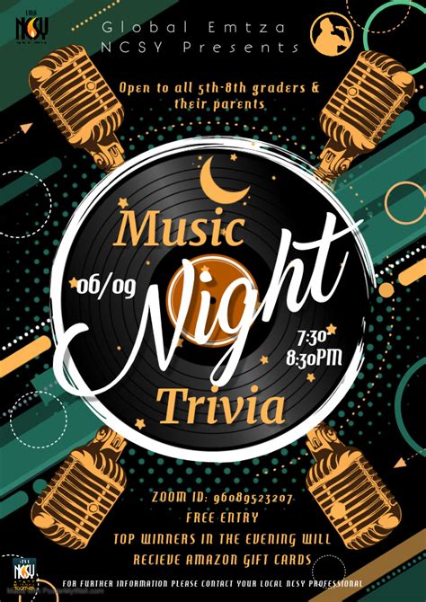 Trivia Night Poster Graphic Design