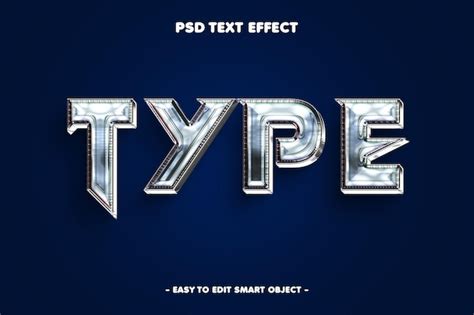 Effet De Texte En Chrome M Tallique Psd Gratuite