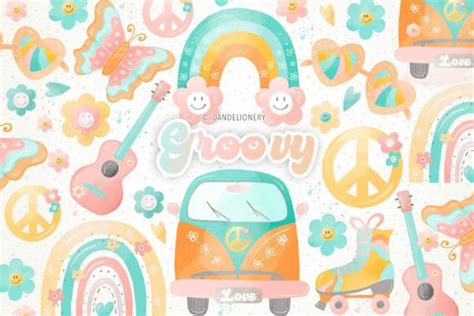 Groovy Design Graphic By Dandelionery · Creative Fabrica