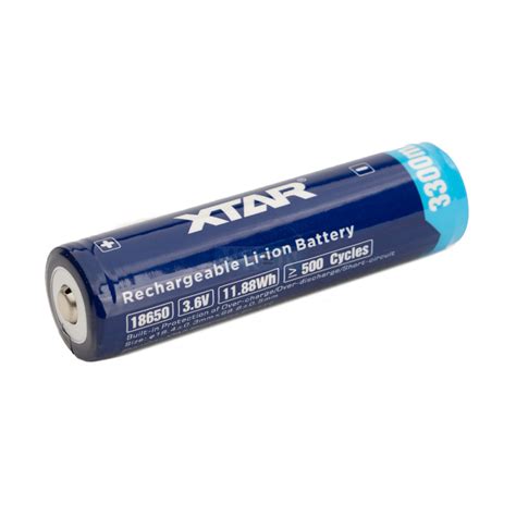 Xtar 18650 védett li ion akkumulátor 3300mAh kapacitással