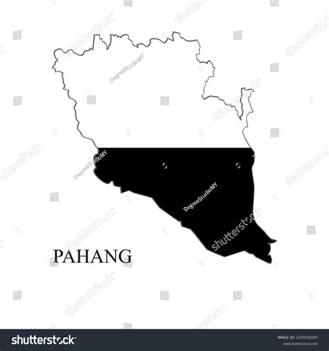 Pahang Map Vector Illustration Malaysian City เวกเตอรสตอก ปลอดคา