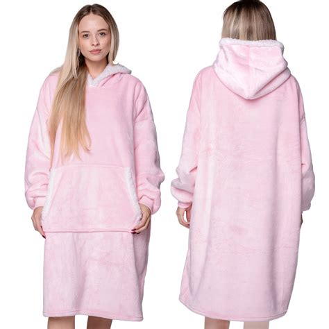 Koc Bluza Oversize Ciep A W Gruba Xxl Futrzak Kocobluza Z Kapturem