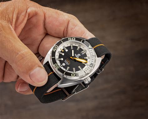 Orangeblack Nato Strap Ocean Crawler Watch Co