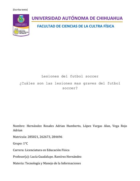 Lesiones En El Futbol Soccer Pdf