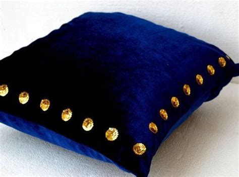 Pin On The Fashion File Blue Throw Pillows Sequin Pillow Velvet