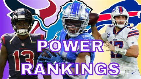 NFL Power Rankings L Giants Eagles Soar While The Vikings Slide YouTube