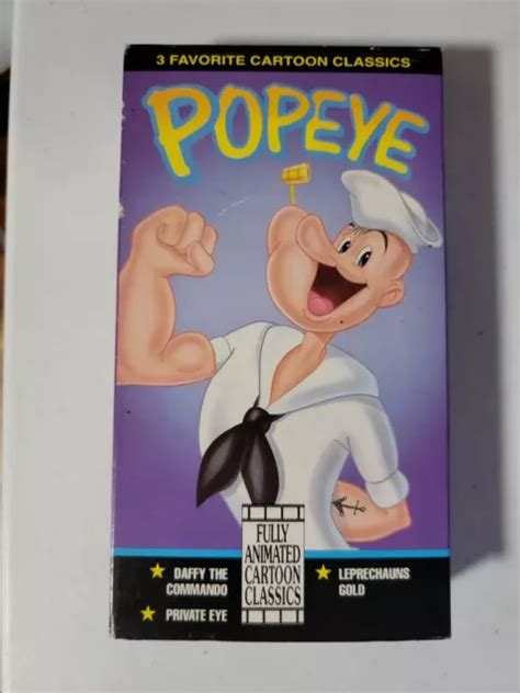 Popeye Vhs Video Tape New Fully Animated Cartoon Classics Eur 1116