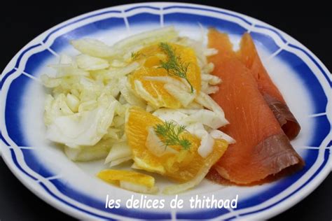 salade de fenouil à la truite fumée et à lorange Les Délices de Thithoad