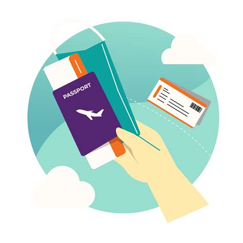 Travel Ticket And Passport Vector Illustration 27118791 Png