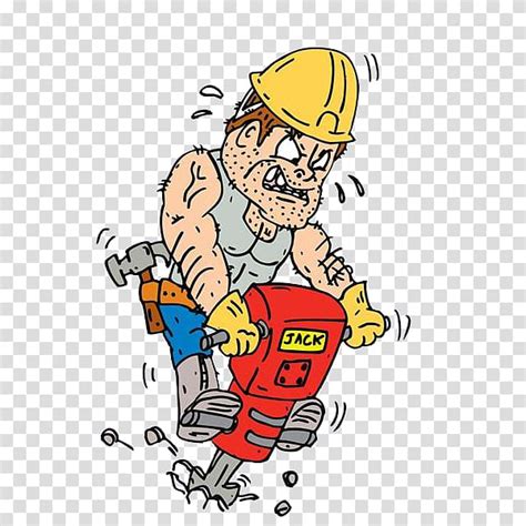 Jackhammer Construction Worker Illustration Civil Engineering