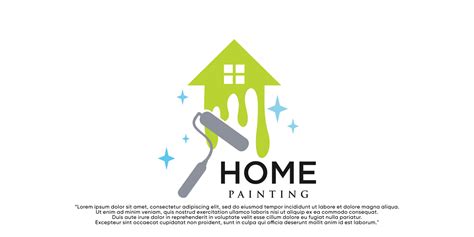 Painting logo design renovation icon, painting home services icon,full ...