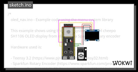 Oled Nav Wokwi ESP32 STM32 Arduino Simulator