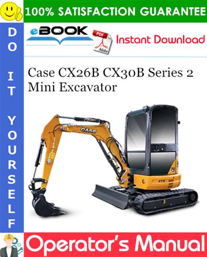 Case Cx26b Cx30b Series 2 Mini Excavator Operators Manual Pdf Download