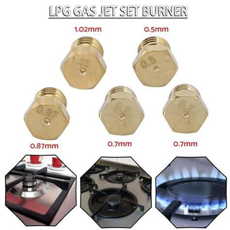 Kpl 5pcs Lpg Gas Jet Set Burner Gas Hob Lpg Conversion Kit Nozzles