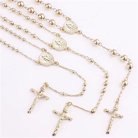 Rosaries Religious Catholic Sharosky San Judas Tadeo Necklace Guadalupe Virgen Rosary De Bodas