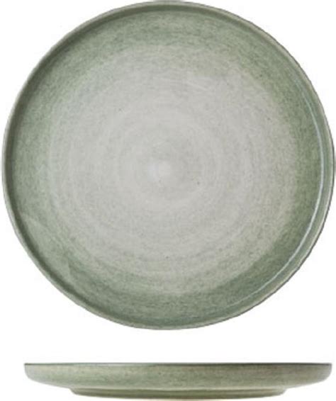 Cosy En Trendy Destino Licht Groen Plat Bord Aardewerk D25cm Set Van