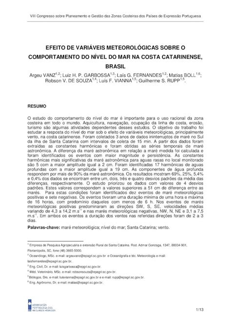 Pdf Efeito De Vari Veis Meteorol Gicas Sobre O Docweb Epagri Sc