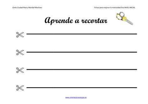 Aprende A Recortar Con Orientación Andujar En Infantil