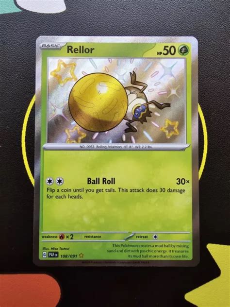 POKÉMON TCG RELLOR Scarlet Violet Paldean Fates 108 091 Holo Shiny