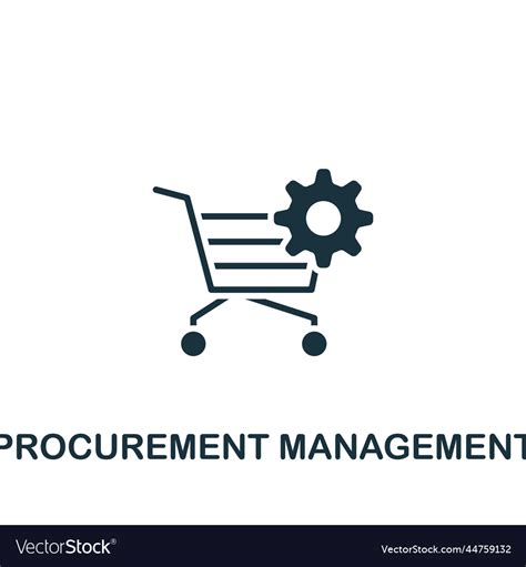 Procurement Management Icon Monochrome Simple Vector Image