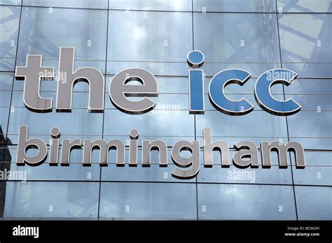 The Icc Birmingham Signage Above The Entrance From Brindley Place