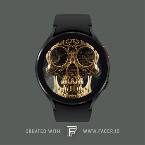 Tohtori Gold Skull Watch Face For Apple Watch Samsung Gear S