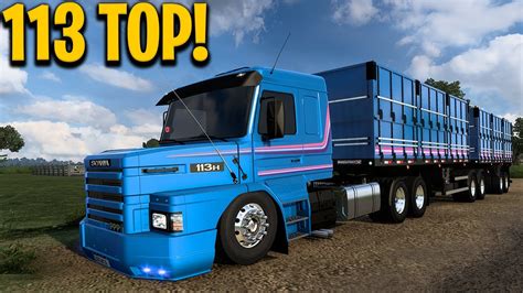 SCANIA 113H TOP NO BITREM 7 EIXOS PUXANDO FILA NA SUBIDA EURO TRUCK