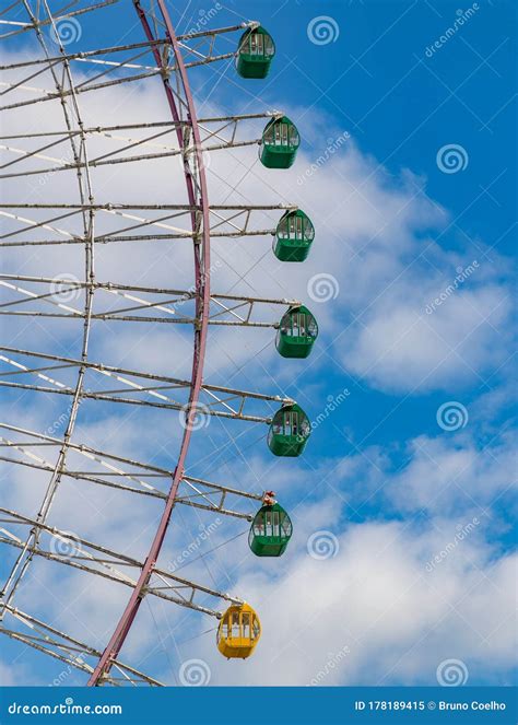 Tempozan Giant Ferris Wheel Is Located At Tempozan Harbor Village Stock