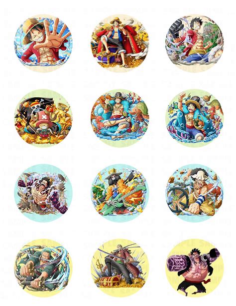 One Piece Luffy CC Edible Cupcake Toppers – Ediblecakeimage