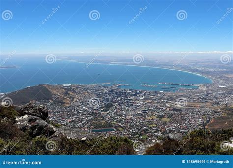 A Montanha Da Tabela Uma Montanha Do Plat Ao Sul De Cape Town Imagem