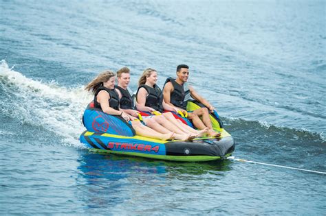 Ho Spports Best 4 Person Tube Striker 4 Towable Tubes Wpump And Rope