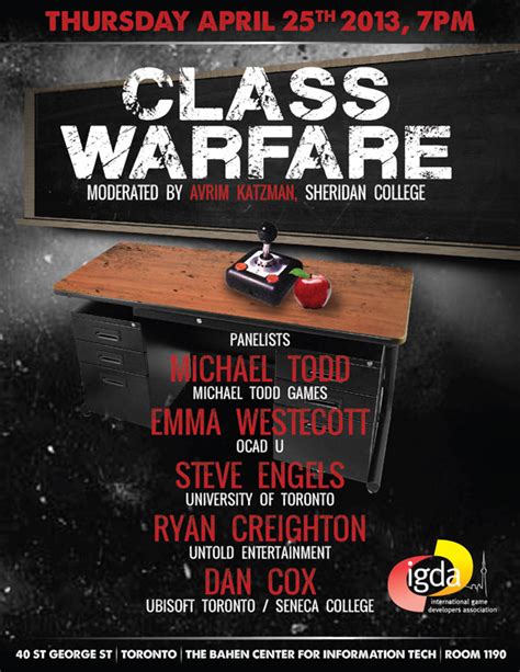 IGDA Toronto Chapter Presents Class Warfare - Hand Eye Society