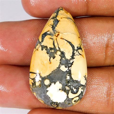 Wholesale Natural Unique Maligano Jasper 25 3Cts Pear Cabochon Loose