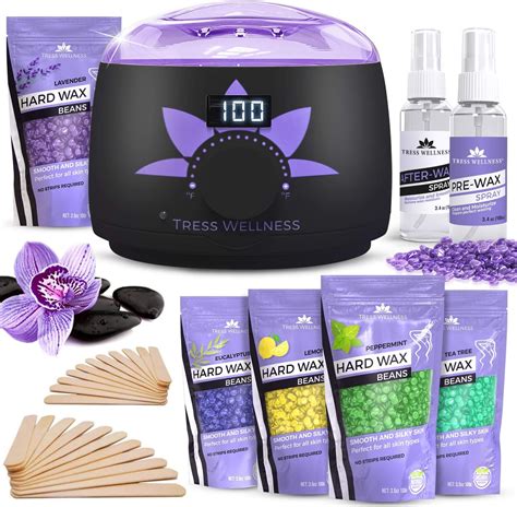 Tress Wellness Home Waxing Kit Wax Warmer Hair Removal Waxing Kit Professional At Home Waxing