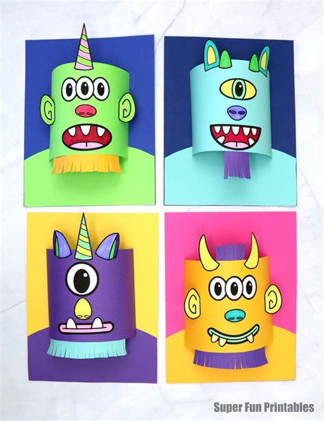 3d Monster Paper Craft Portraits Dunamai