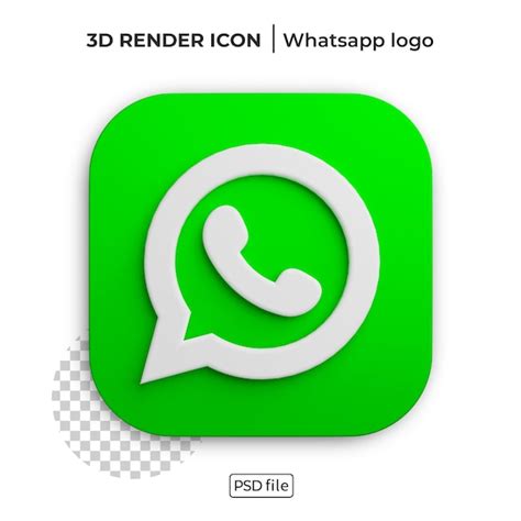 Logotipo De Renderiza O D Do Whatsapp Psd Premium