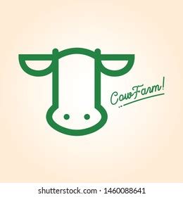 Green Cow Farm Logo Design Stock Vector (Royalty Free) 1460088641 ...