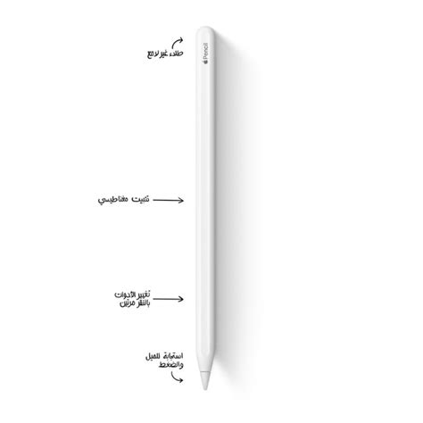 قلم ابل الجيل الثاني مع كفالة لمدة عام Apple Pencil 2nd Gen Mart